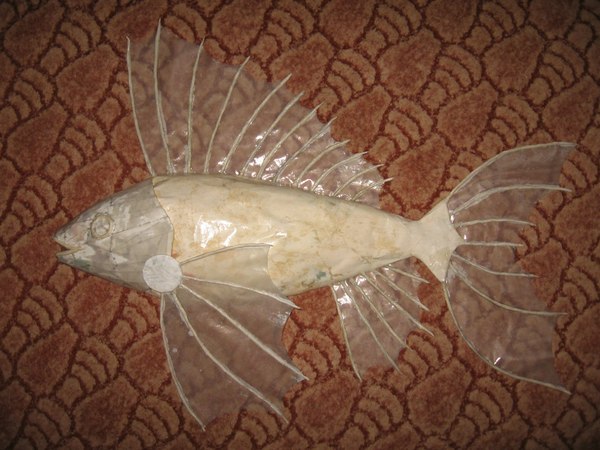 gold fish - My, Pepakura, Papercraft, With your own hands, , Gold fish