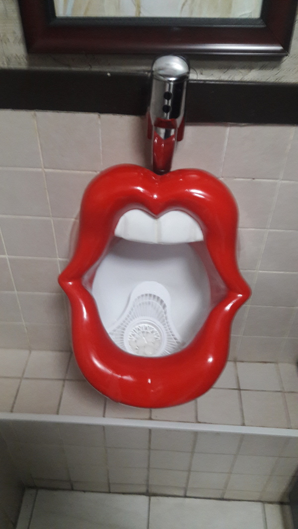A urinal in one of the bars in Astana. - Bar, Urinal