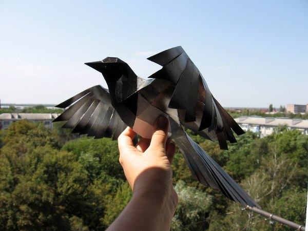 paper bird - My, Pepakura, Papercraft, With your own hands, 