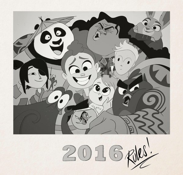 It's been an amazing year in animation history! (Western) - Cartoons, 2016, Zootopia, Kung Fu Panda, Moana, Angry Birds, Art