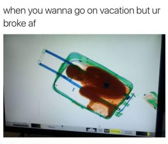 When you want to go on vacation, but there is no dough - Vacation, Suitcase, Baggage