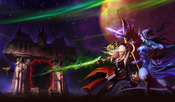 The Burning Crusade - Wow, World of warcraft, Dark Portal, Blood elves, Draenei, Art