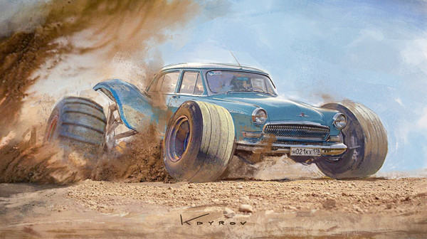 Automotive industry of the USSR after the apocalypse. - Artist, Illustrator, Art, Creation, 