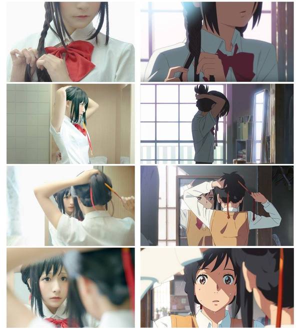 Cosplay.Anime: Your name / Kimi no Na wa. Character: Mitsuha Miyamizu - Makoto Shinkai, Cosplay, Anime, Names, Kimi no na wa, Miyamizu mitsuha, Girls, Longpost