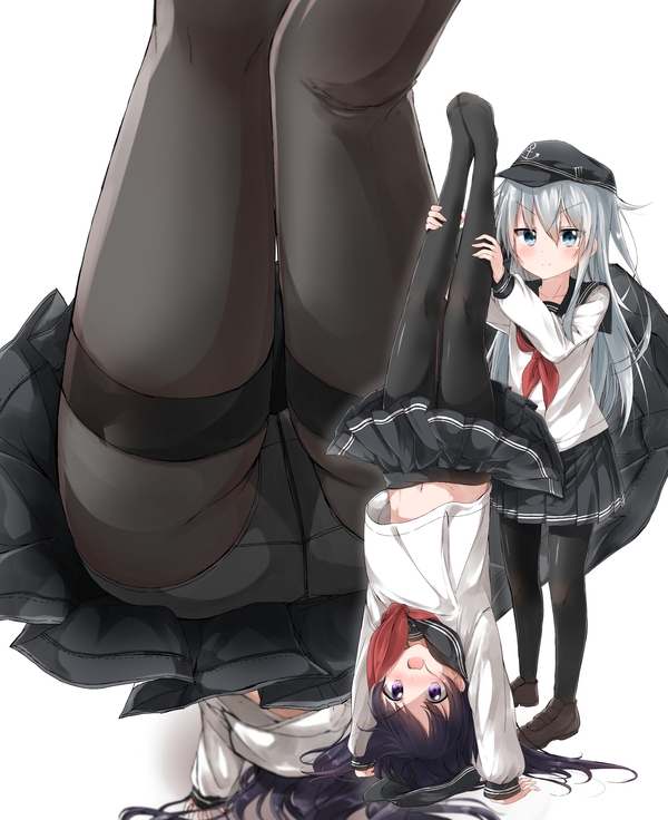 Kanmusu - NSFW, Hibiki, Akatsuki, Kantai collection, Anime, Tights