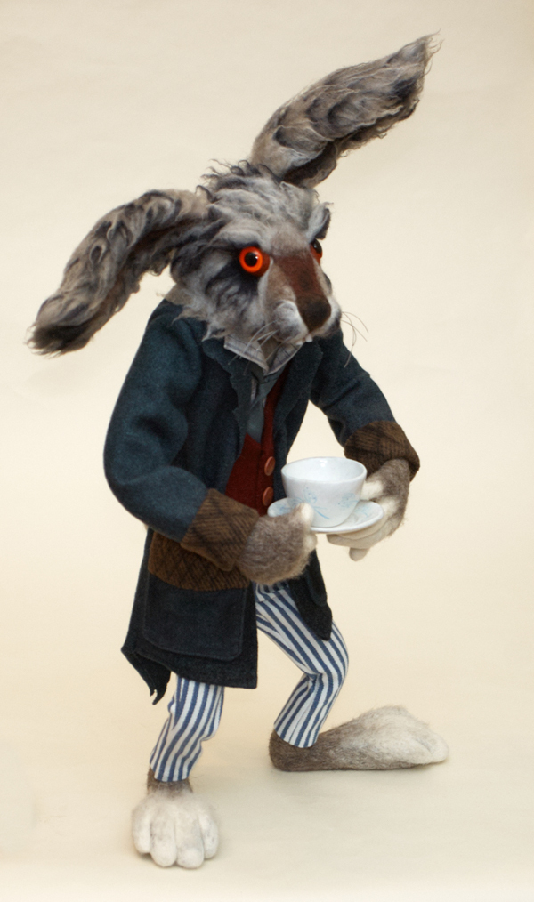 March Hare - My, Hare, March Hare, Dry felting, Handmade, Creation, Interior toy, Longpost