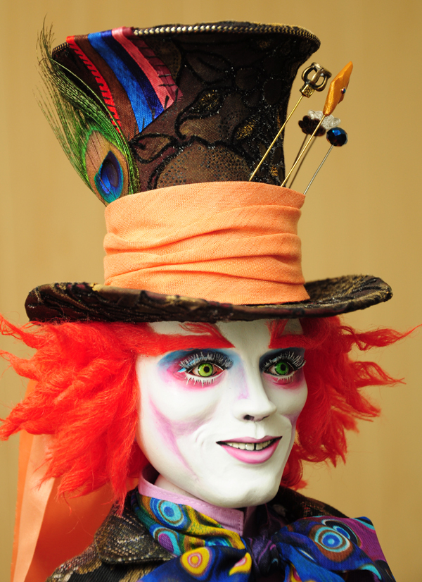 Mad Hatter - My, Mad Hatter, Interior doll, Handmade, Mixed media, Brightness, Alice in Wonderland, Crazy, Longpost