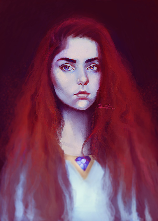 Redhead - My, Drawing, My, Photoshop, Girls