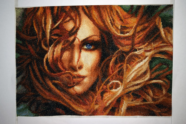 Redhead - My, Embroidery, Cross-stitch, Needlework, Girls, My, Handmade, Hobby