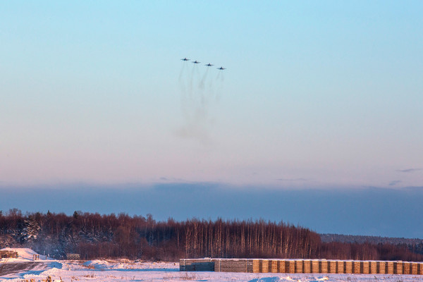 The first four combatant Su-35S in the west of Russia! - Su-35S, Russia, Aviation, Карелия, , Longpost