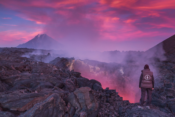 Kamchatka. Volcano Tolbachik. - My, Kamchatka, Landscape, Nature, Volcano, Sunset, Sunrise, Lava, Longpost