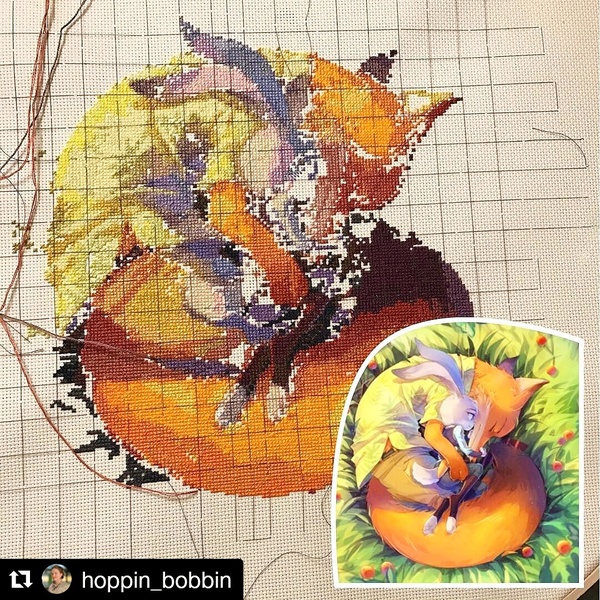 Вышивка Ник и Джуди