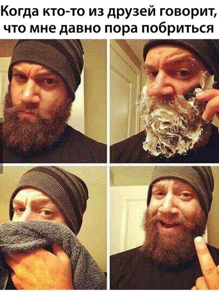 When one of your friends says it's time for me to shave - , Beard, Friends