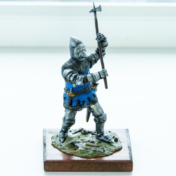 Miniature French Knight - My, Knight, Miniature, Sculpture, , Art, Polymer clay, Statuette, Longpost, Knights