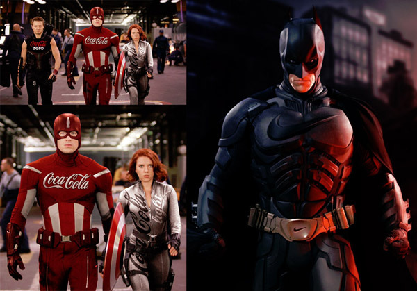Coca Cola and Nike Man - Batman, Hawkeye, Captain America, Black Widow, Coca-Cola, Nike