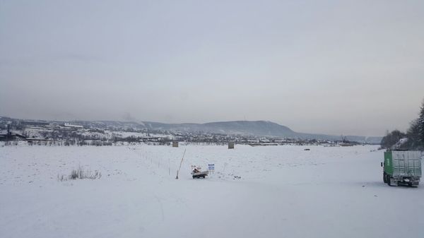 Crossing, crossing, left bank, right bank... - My, Today, Winter, Crossing, Winter road