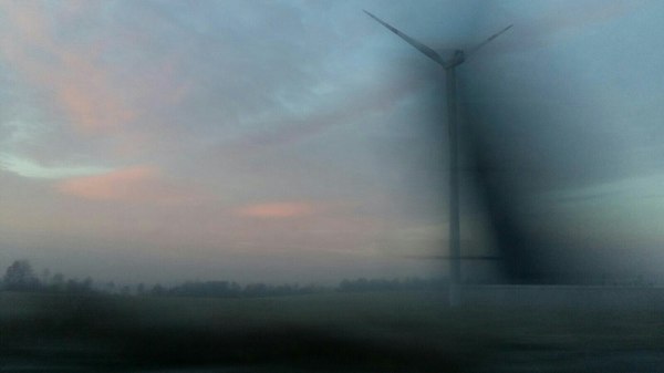 Morning in Germany - My, Germany, Photo, Windmill, No filters, My, Wind generator