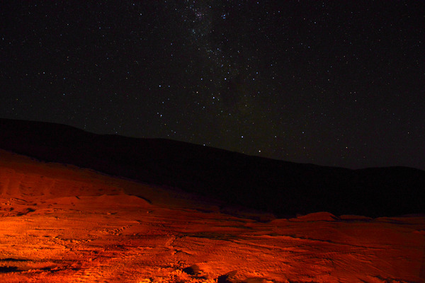 Martian landscape - My, The photo, Landscape, Chile, The mountains, Night, South America