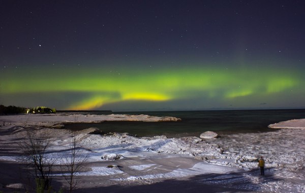 Northern lights. Linen. region, Ladoga, pos. Kokkorevo. 09-10.12.2016 - Ladoga, Kokkorevo, Polar Lights, Photo, Longpost