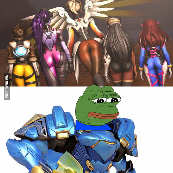 Sad Farrah - NSFW, Not mine, 9GAG, Overwatch, , Booty, 