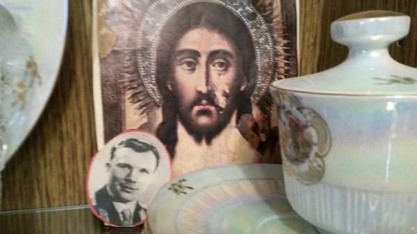 Jesus and Gagarin - My, Yuri Gagarin, Grandmother