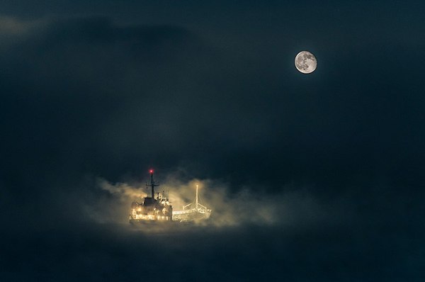 Around Murmansk - Murmansk, Ship, freezing, Winter, Russia, Cold, Frost, Polar Lights, Longpost