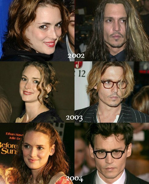 Winona Ryder and Johnny Depp —1987/2015 - Johnny Depp, Winona Ryder, Actors and actresses, Celebrities, The photo, Past, The present, Longpost