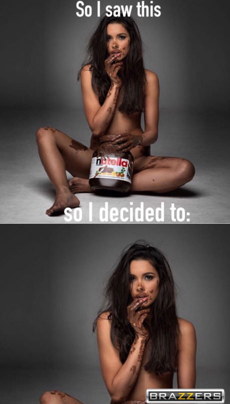 Weird Nutella ad, looks more like something else - NSFW, Advertising, Erotic, Nutella, Brazzers