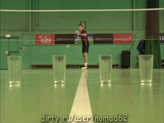 Precise hits - Badminton, Accuracy, Sportsru, GIF, Staging