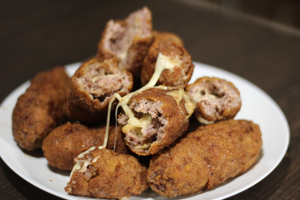 Deep-fried meat bombs (yummy for beer) - My, Snack, Recipe, Cooking, Ground meat, Deep frying, Longpost, Culinary minced meat