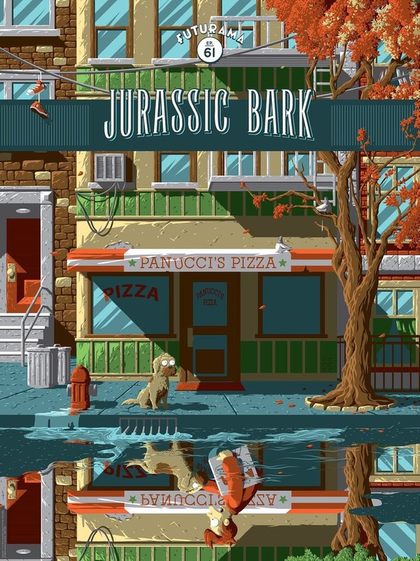 Jurassic Bark - Futurama, Fry, Seymour, , Art