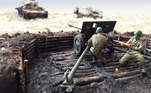The first battle of senior lieutenant Slepov. The diorama became the embodiment of the story of a participant in this battle. - My, The Great Patriotic War, Modeling, Diorama, The Second World War, Longpost