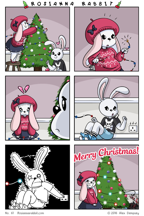 Share your New Year's Eve! - Rosianna rabbit, Comics, Christmas trees, Christmas, New Year