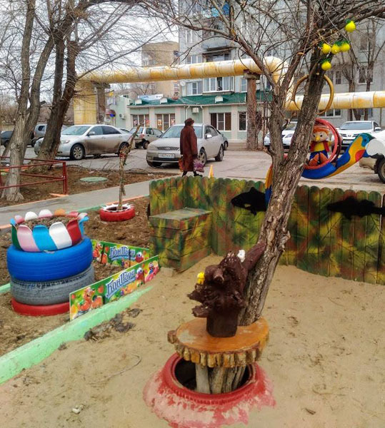 In Astrakhan, a local resident made a unique playground - My, Astrakhan, Society, Children, Relaxation, Beautification