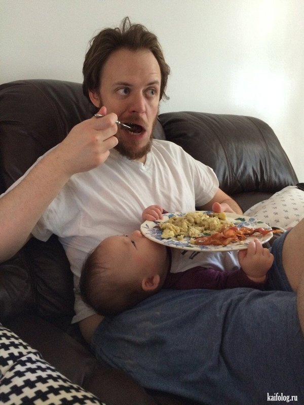 Mom has a day off. - Parents and children, Dinner