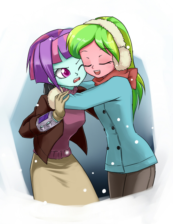 Warm winter - My little pony, Equestria girls, Sunny Flare, Lemon zest