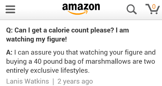 Amazon calorie counting. - Calories, Marshmallow, Amazon, Question, Images