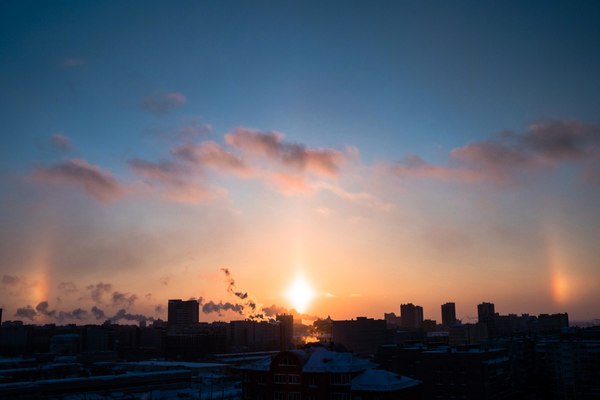 Solar halo. - Halo, Novosibirsk, beauty, Winter, Photo