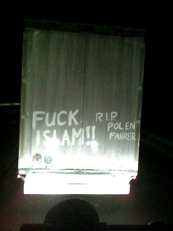 Solidarity with the deceased Polish driver - My, Truckers, Islam, Events, Photo