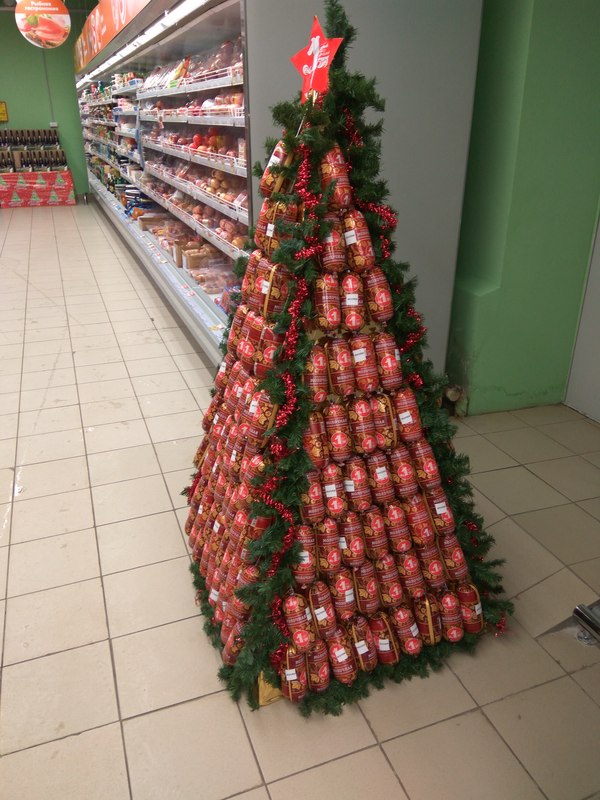 Christmas tree from sausage - Sausage, Christmas trees, New Year