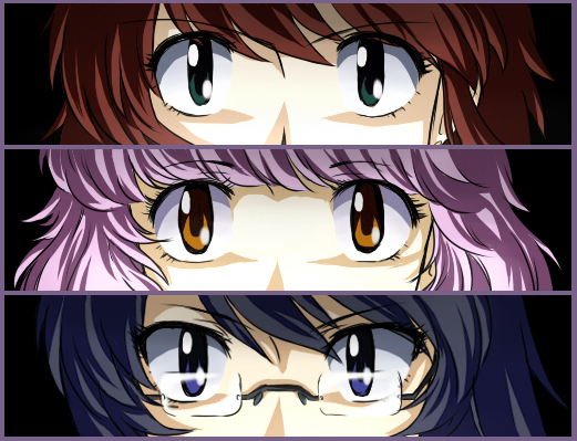 Your eyes - Katawa shoujo, Rin Tezuka, Shiina Mikado, Shizune Hakamichi, Anime art, Anime, Not anime, Visual novel