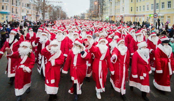 Invasion of Santa Clauses in Rybinsk 2016. - Father Frost, Invasion, Rybinsk, Longpost