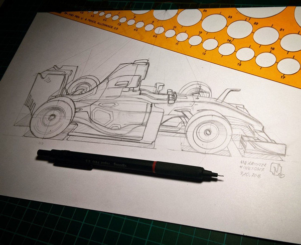 Formula 1 - Art, Drawing, Auto, Formula 1, Style, Copic