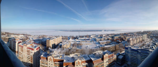 My job: rooftop boilers - My, Work, Roof, Панорама, Town