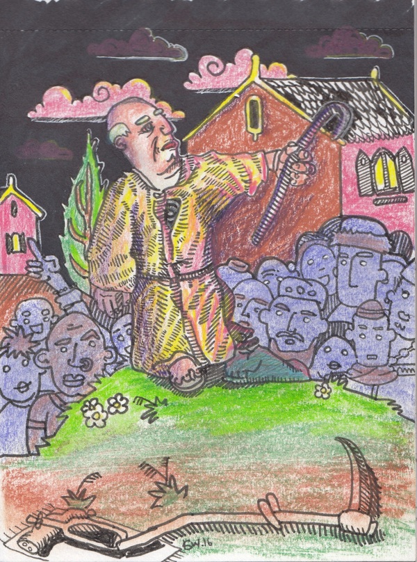 Oratorio. - My, My, Drawing, Performance, Crowd, Colour pencils, Images