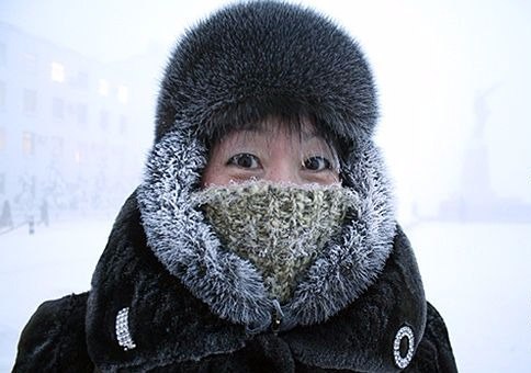 Вот так в Якутии быстро покрываешься инеем - Якутия, Зима, Длиннопост