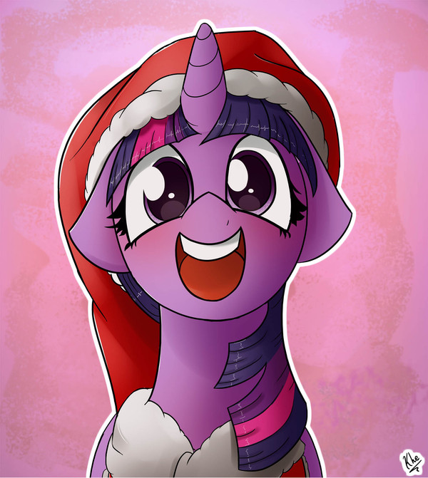 Merry Christmas! - My little pony, Twilight sparkle, Ohiekhe, Art