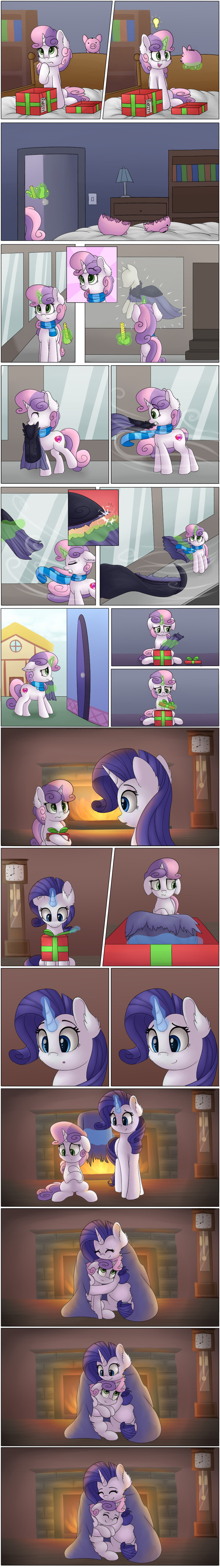 The gift - My little pony, Rarity, Sweetie belle, Longpost, Comics, Vanillaghosties