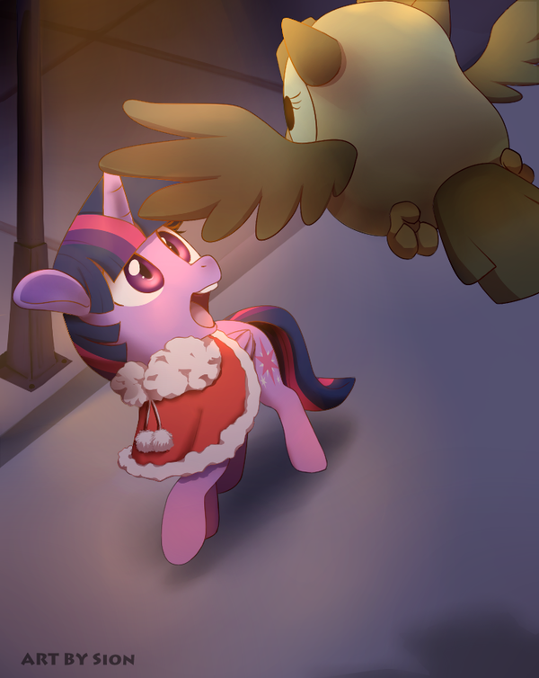 Night walk My Little Pony, Twilight Sparkle, , Owlowiscious, Aosion