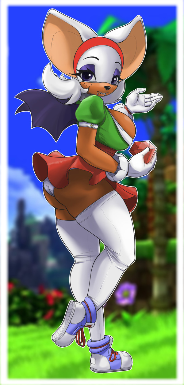 Classic Rouge - , Art, Furry, Anthro, Rouge the bat, Furry Bat